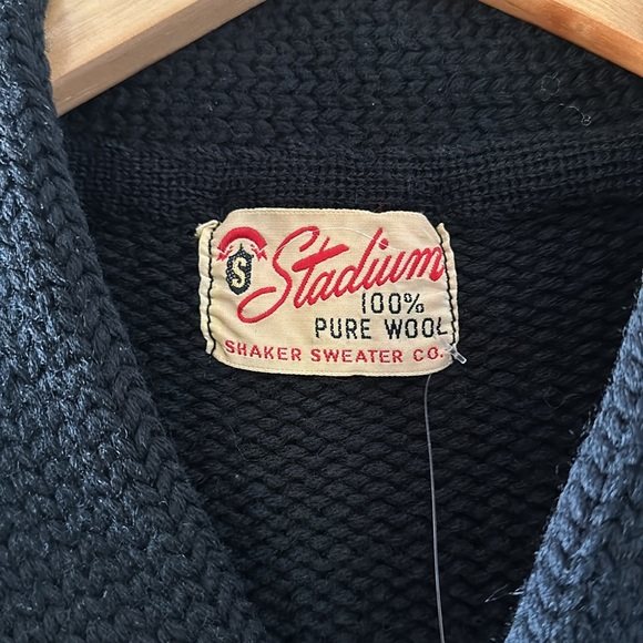 Vintage 100% Pure Wool Stadium Sweater Shaker Co - Picture 2 of 3